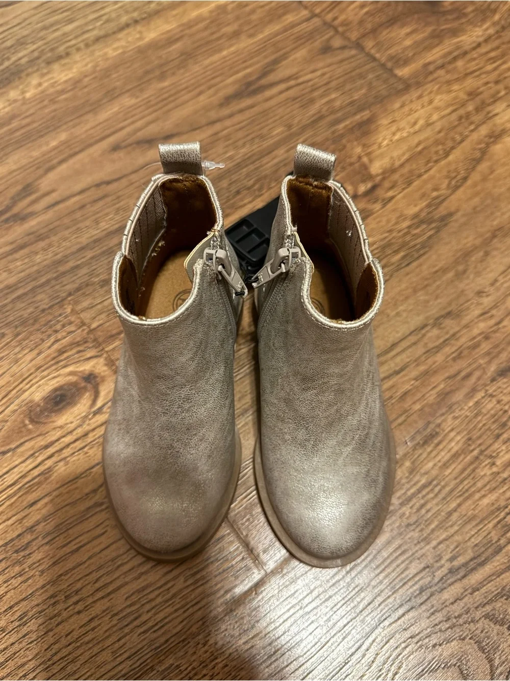 Girls' Neutral Ankle Boots - Taupe Kids Shoes